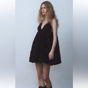 ZARA TEXTURED VOLUMINOUS BALLON DRESS Size Small NWT